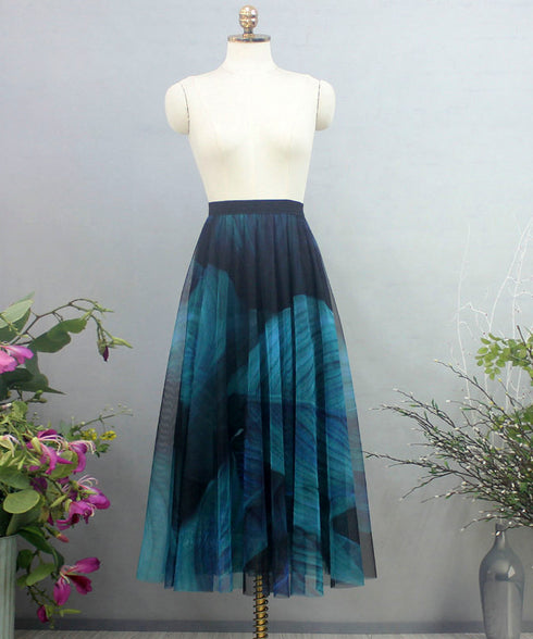 Tulle Layered Flare Skirt